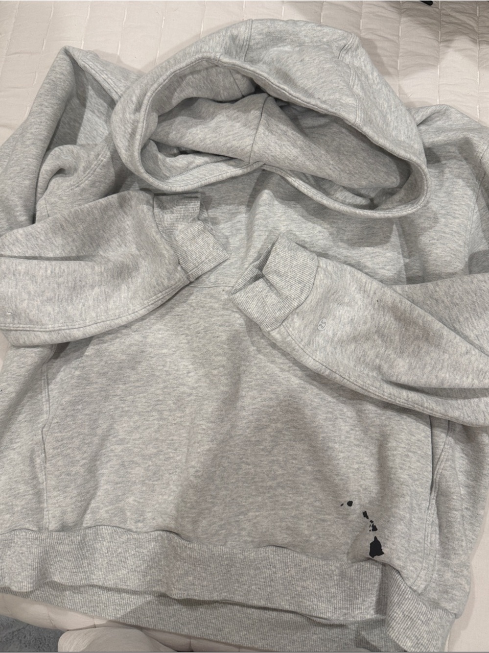 Lululemon *HAWAII* Women’s Light Gray Hooded Sweatshirt - Classic Cozy Pullover